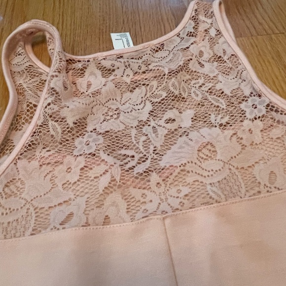 NWOT Forever21 Women Baby Pink Lace Sweetheart Neckline Sleeveless Bodycon Dress - Picture 3 of 6